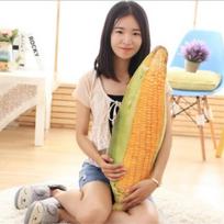 Cute Corn Cob Plush Pillow - Creative Prank Gift & Cozy Nap Time Doll 50 cm kukurūzų spalva