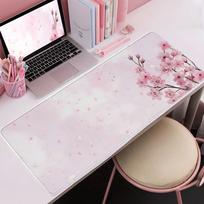 Extra Large D Gaming Mouse Pad with Cute Sakura Blossom Floral Design Ideal for Desk  Office Setup 300x800x2mm
