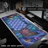 New PLANTS VS ZOMBIE PVZ MAPS Mouse Pad Tapetes de Mesa Teclado Borracha Kawai Tapete de Mesa Antiderrapante XL xcm desk mat 400x800x2mm