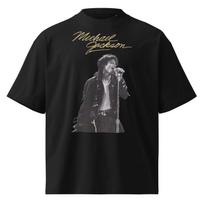 2026 HOT SALE Michael Jackson Shirt _ Unisex Organic Oversized High Neck T-shirt _ King of Pop Concert Graphic Tee 4XL black