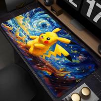 Pelės kilimėlis Pokemon Pikachu Kompiuterio Nešiojamojo kompiuterio Anime Klaviatūros Pelės kilimėlis XXL Didelis pelės kilimėlis Klaviatūrų kilimėlis Žaidėjams Dekoras Stalo kilimėlis 30x80x0.2cm