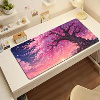 Anime Pink Cherry Blossoms Mouse Pad Antislip Desk Mat PC Laptop Accessories Office Keyboard Large Gamers Decoracion SBD400x800x2mm
