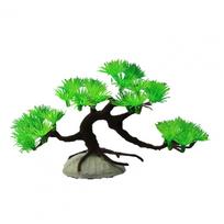Ornamental Harmless Fish Tank Landscaping Simulation Plant Non-fading Eco-friendly Simulation Pine Tree Home Supply žalia