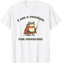 Aš esu nesąmonių laidininkas Juokingas varlės memės grafinis unisex marškinėlis S