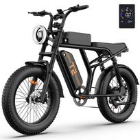 URLIFE T2 45KM/H Elektrinis dviratis 500W Variklis 48V/15.6AH Baterija Lauko Kalnų E-Dviratis 20*4.0 Colių Visureigio Padanga Su LCD Ekranu Elektrinis Dviratis T2 Black 45KM/H juoda