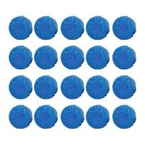 20Pcs Automatic Toilet Bowl Cleaner Tablets, Drop-In Tank Cleaner for Bathroom, Prevent Stains & Deodorize, Easy-Use Freshener for Bowl & Tank 20PCS blue
