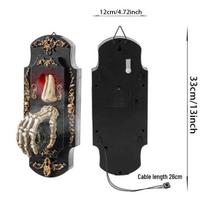 Electric Halloween Prank Doorbell with Luminous Skull & Sounding Spray Spray Doorbell juoda
