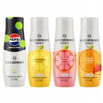 4 Syropy Sodastream Pepsi Max Lime + Lemoniada + Grejfrut +Pomarańcza Mango