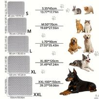 1PC A Pet Cooling Pad Ceiling Washable And Anti Slip Bottom Large Dog Cooling Bed And Cat Ice Pad Cooling Pad For Pets Machine (grey,35x45cm) pilka