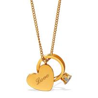 Stainless Steel Love Inspired Choke Vintage Romantic Heart Necklace  Couple auksas