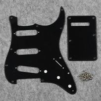 FLEOR Set of SSS Pickguard ST FD Guitar Scratch Plate 11 Holes & Back Plate & Pickguard Screws For USA / Mexico Electric Guitar