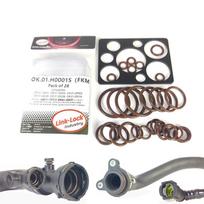 28PCS FKM Viton OK.01.H0001S Engine coolant Pipe/Water Hose O-Ring Kit 17227613656 17227800958 11517514942 11537545278 for BMW