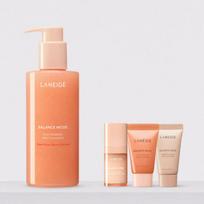 LANEIGE Balance Mode Valiklis 250ml Švelnus giluminis veido prausiklis + Nemokamas drėkiklis 7ml, Šveičiamoji kaukė 10ml ir Valiklis 10ml Dovanų rinkinys