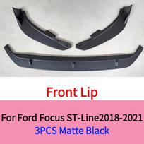 For Ford Focus 4th Gen Mk4 ST-Line 2018 2021 ABS Car Front Bumper Splitter Lip Diffuser Spoiler Guard Body Kits matinė juoda spalva