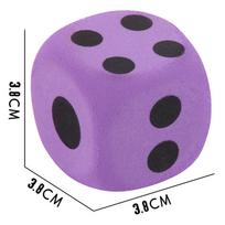 38mm Giant EVA Foam Dice Large Six Sides Dice Kids Educational Counting Toys Children Party Game Dice Board Game Dices violetinė