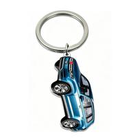 Auxauxme Personalizuotas individualus automobilio nuotraukos raktų pakabukas Nerūdijančio plieno graviruotas spalvotas animacinis paveikslėlis Raktų žiedas Speciali papuošalų dovana Silver color