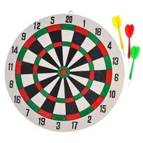 Double Sided Foam Dart Board & Darts Game Set Perfect for Man Cave Game Room Kids Decoration red