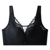 Underwear Women's Lace Bra Without Steel Ring Plus Size Women's Underwear Bra Without Steel Ring 36/80C juoda