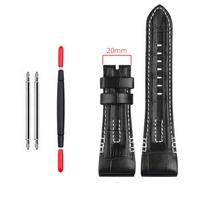 ONE26mm Natūralios odos laikrodžio apyrankė Seiko VELATURA/SRH serijai SRH013 SPC007J1 SPC007 Dirželis su plienine sagtimi Laikrodžio apyrankė ApyrankėMN 26mm