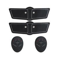 Ems Abs Stimulator Hip Trainer Abdominal Exercise Body Slimming Massager Stickers Muscle Stimulator for Weight Loss black