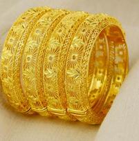 Drop Shipping Dubai Women's 24K Gold Plated Natural Stone Hollow Indian Arabic Bride Wedding Gold Bracelet 1pcs