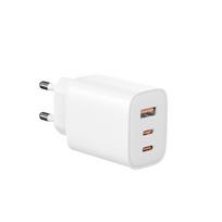 65W 3 Port Fast Charger 2 USB C 1 USB A Wall Charger Fast Charging Block for Phone Tablet Multiple Devices