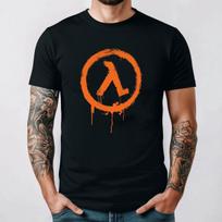 Half Life Graphic Print T-Shirt Street Casual Style Tops for Men and Women Cotton Regular Short Sleeve Men's Cotton Crew Neck S įvairiaspalvis