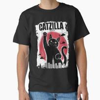 Catzilla Claw Strike King of Monster Gift t shirt for Cat Lover Short Sleeve Graphic tee Cute kitty y2k clothes All size Tops S įvairiaspalvis