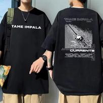 Tame Impala Currents Double Sided Print T-shirt Men's Cotton T Shirts Oversized Tees Men Women T-shirt S įvairiaspalvis