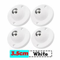 20/1x Self Adhesive Caster Wheels Universal 360° Pulley Rotating Wheels Swivel Casters Wheel  Sticky Pulley Box Roller Cabinet (White,1PCS)