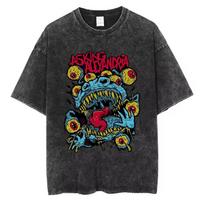 ASKING ALEXANDRIA Gothic Many-eyed Devil Graphic Print T Shirt Men Women Streetwear Cotton Vintage Oversized Black Tees S įvairiaspalvis