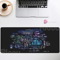 Hollow Knight Silksong Map Rubber Large PC Mousepad Gaming office Accessories Mouse Pad Game Keyboard Computer overlock Desk Mat 300x800x2mm