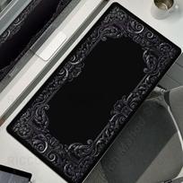Black Baroque Frame Pattern Large Mouse Pad Office Keyboard Desk Mat Xxl Playmat Laptop Gaming Mousepad PC Extended Pads Carpet 300x800x2MM