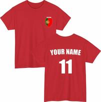 Personalised Portugal Football TShirt Custom Name And Number Sports Lover Top S