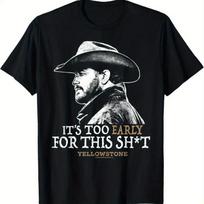 Camisa Estampada Yellowstone De 1 Pieza, Camiseta Con Cuello S įvairiaspalvis