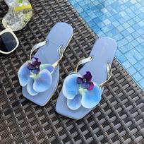 Women's Arch Support Flip Flops Comfortable Yoga Mat Slip on Beach Walking Thong Sandals for Women Lightweight Summer Open Toe Slippers Dress Shoes 36 mėlyna