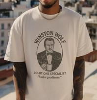 Winston Wolf Pulp Fiction Tee Tarantino Movie Shirt S-4XL Film Gift S