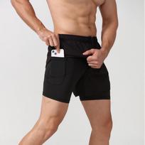 Men's Quick-Dry Running Shorts - Double-Layer, Anti-Exposure, Loose Fit for Marathon & Athletics L juoda
