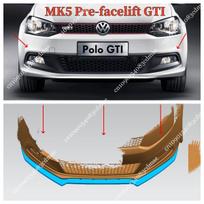 Maxton Style Front Bumper Lip for VW Polo MK5 6R 6C GTI Blue GT 2010-2017 Hatchback Spoiler Splitter Diffuser Body Kit Tuning MK5 GTI Pre-Facelift