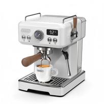 HiBREW H10 Plus Espreso Kavos Aparatas, 20 Bar Pusiau Automatinis Kavos Virimo Aparatas, Greitas Šildymas, Temperatūros Valdymas, Garų Putotuvas Cappuccino ir Latte balta