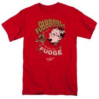 A Christmas Story Fudge Adult 18/1 TShirt Red Unisex T-Shirt S