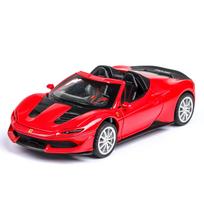 1/32 skalės Fala J50 lydinio automobilio modelis su garsu ir šviesa, keturiomis durimis atidaromomis funkcijomis, metalo liejimo transporto priemonėmis Dovanojami žaislai vaikams 1/32-15x6.5x4cm raudona