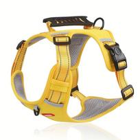 Large Breed Dogs Reflective Vest: Adjustable Chest Strap, Soft and Comfortable, and Anti-Explosive XS geltona