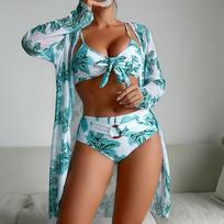 Seksualūs 3 dalių bikini 2025 maudymosi kostiumai Moteriški maudymosi kostiumai Push Up Moteriški paplūdimio maudymosi drabužiai Maudymosi kostiumai Brazilijos bikini rinkinys Baseino maudymosi kostiumas XL gray