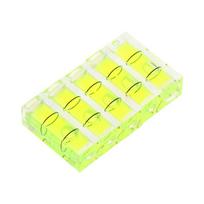 5 vnt. Mini gulsčiukas-Mini burbulinis spiritinis gulsčiukas Maži kvadratiniai matavimo prietaisai yellow