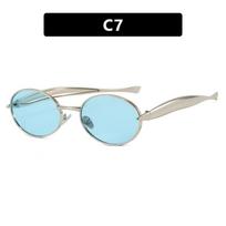 Retro Steampunk Sunglasses Vintage New Women's Metal Oval Sun Glasses Ladies Classic Glasses UV400 Sunscreen Eyewear 1PC