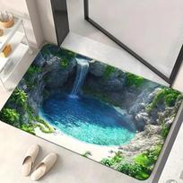 3D giliavaisių durų kilimėlis grindų kilimėlis kilimas kilimas prieangio virtuvės neslystantis Helovino namų dekoro aksesuaras Helovino dovana 30x50cm black