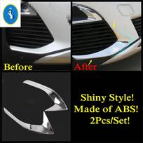 Automobilio priekinių žibintų rūko žibintų antakių apdailos dangteliai Peugeot 3008 3008GT 2017 - ABS chromo / anglies pluošto imitacijos priedai Shiny Style