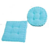 Japoniško stiliaus veliūrinis sėdynės pagalvėlė - vienspalvė kvadratinė/apvali studentui/futono kėdei 40x40 Square - 400g dangaus mėlyna spalva