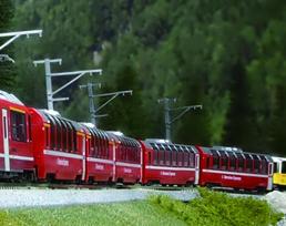 KATO N vėžės Rhaetian Railway Bernina Express Naujo logotipo rinkinys 4 vagonai Modelinio geležinkelio keleiviniai vagonai Papildymas 10-1656